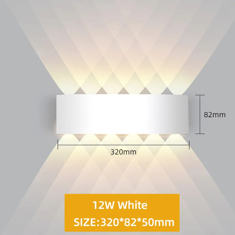 Aluminum LED Wall Lamp Waterproof IP65 interior wall light Up and Down Outdoor Garden Lights Bedroom Living Room Stairs Lighting