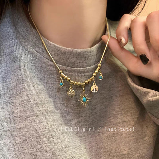 Sunflower Necklace Female Niche Design Sense