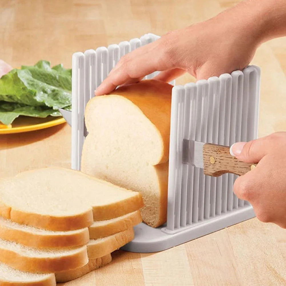 Toast Bread Slicer Stand DIY Foldable Toast Loaf Slicing Machine Multifunctional Bread Cutting Guide Tool for Homemade Bread