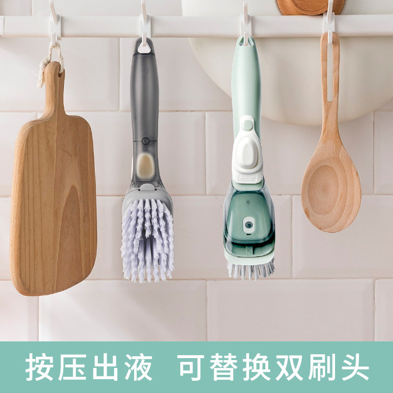 Washer Brush Plastic Multifunctional Kitchen Gap Cleaning Long Handle Brush Dishwashing Brush Pan Brush
