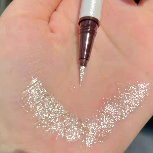 Diamond in the Debris Tear Feeling ~ Ultra-Fine Flash Waterproof Sweat-Proof Liquid Eyeliner Brightening Pearlescent Eye Shadow Pen Long Lasting Non Smudge