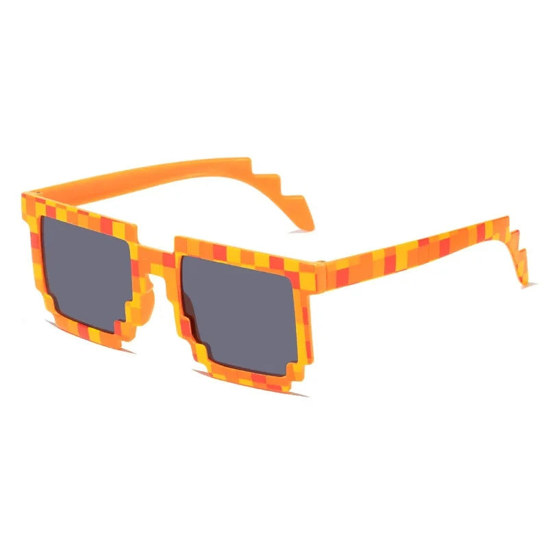 New fashion Sun Glasses Hot Sale Sunglasses Creeper Glasses Novelty Mosaic Funny Goggles Boys Girls Pixel Eyewear