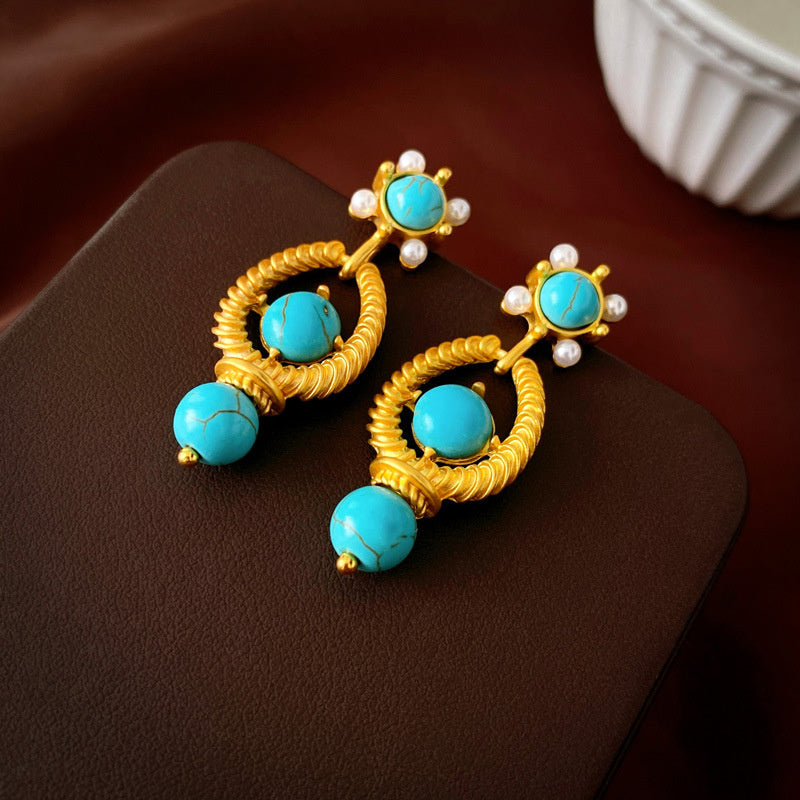Vintage Earrings Fashion Versatile Ear Jewelry Niche Light Luxury High-end Accessories