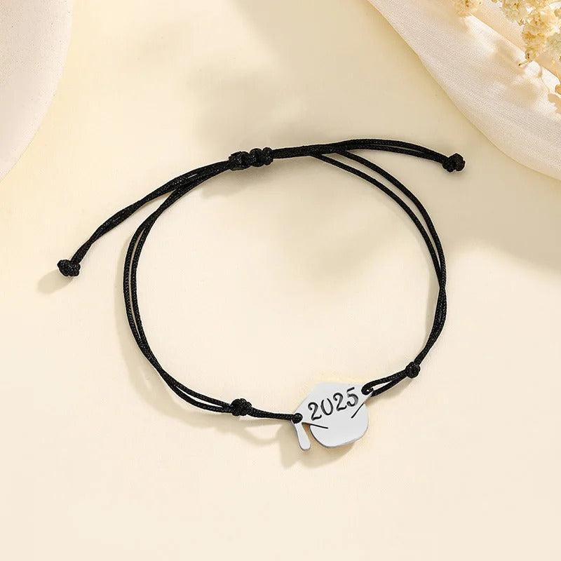 2025 Graduation Cap Pendant Necklace With Card Stainless Steel Graduation Jewelry Accessories Gifts