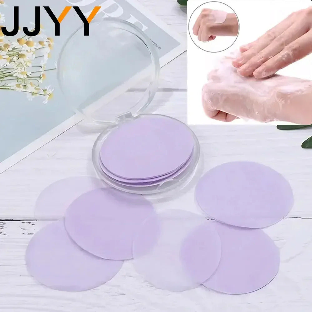 Mini Travel Soap Sheets 50pcs Portable Disposable Soap Paper Handy Cleaning Tool for Home Bathroom Essentials