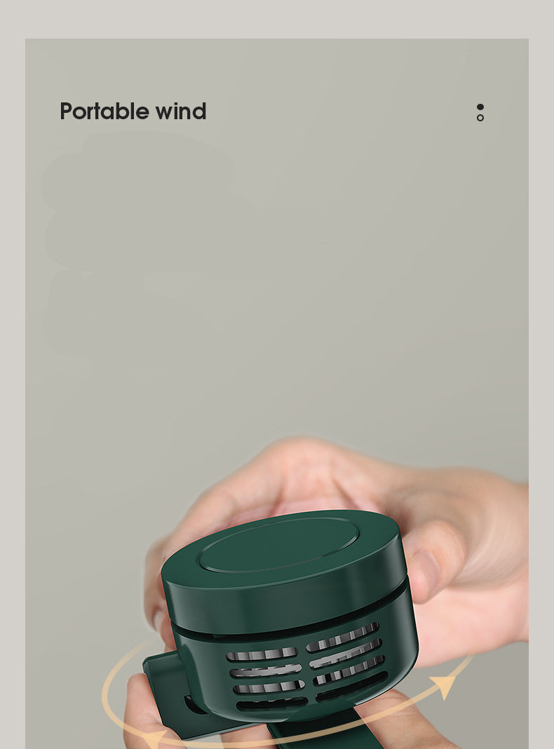 Clip-on Small Fan Quiet USB Portable Mini Neck Hanging Fan Desktop Handheld Fan