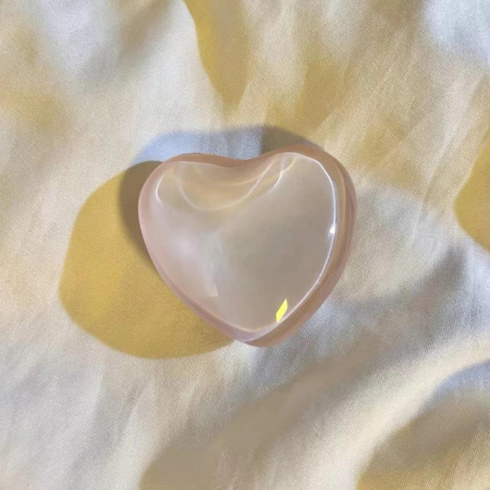 Heart Shape 3D Crystal Foldable Finger Ring Griptok Phone Holder for IPhone Samsung Support Socket Pocket Grip Tok Stand Bracket