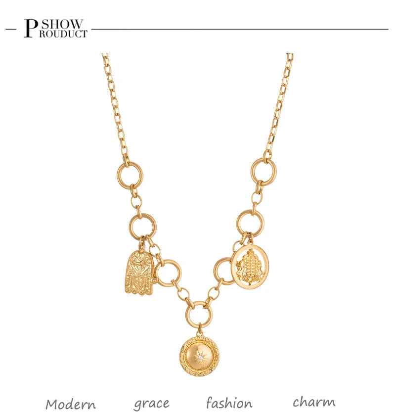 red Pepper Necklaces for Women Multilayer Collar Chain Verse Christian Jewelry 18K Gold Choker Plated/Stainless