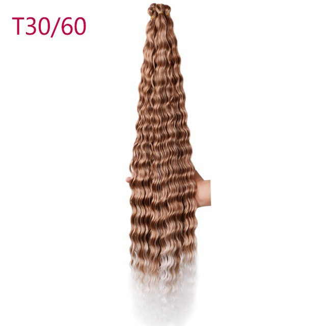Foreign Trade Wig Crochet Hair Chemical Fiber Hair Bundle Deep Wave Twist Hair Cross-Border Ladies Dreadlocks Woven
