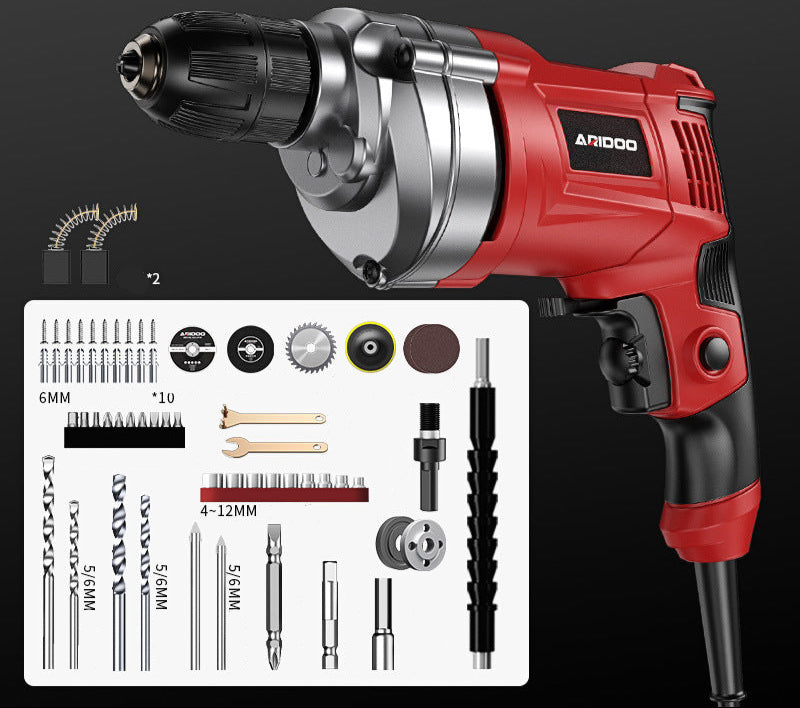 Electric Hand Drill 220V Impact Drill Household Punching Multifunctional Electric Switch Electric Screwdriver Tool Small Pistol Electric Drill