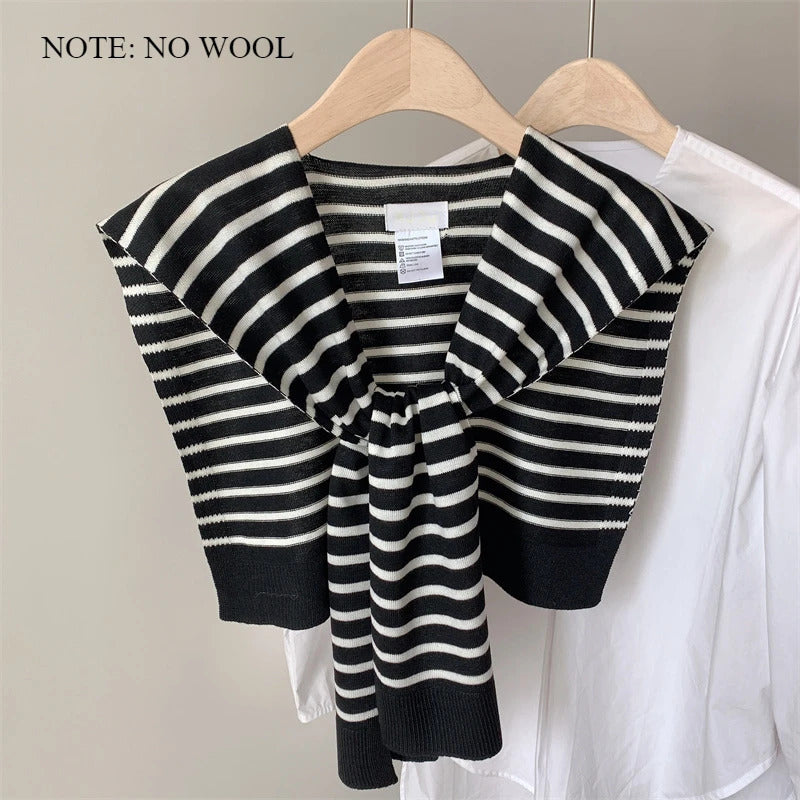 British Korean Triangle Scarf  Niche Wool  Triangular Scarf Women Headscarf Knitted Scarf Multi-functional Warm Knitted Scarf