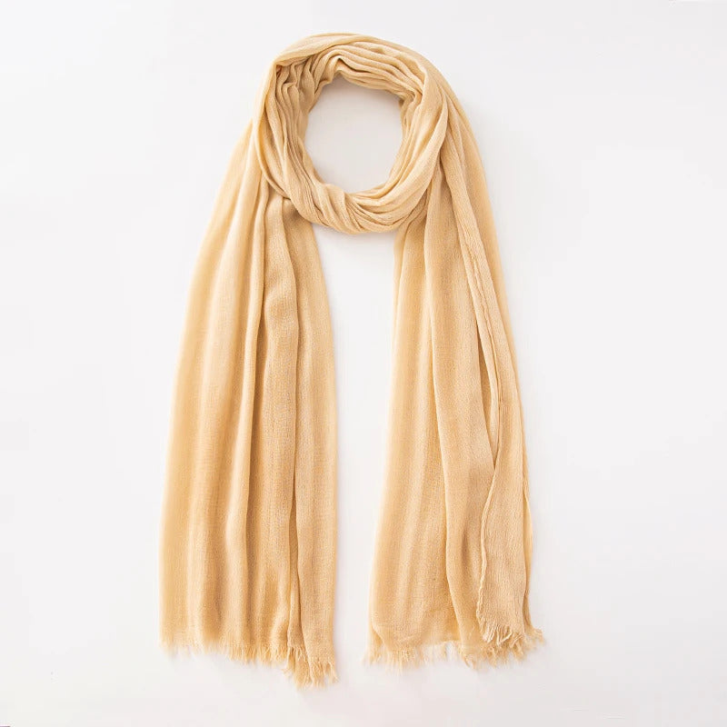 61 Colors Soft Cotton Viscose Scarf Rayon Material Muslim Hijab Mid Eastern Plain Solid Color Headscarf With Tassel