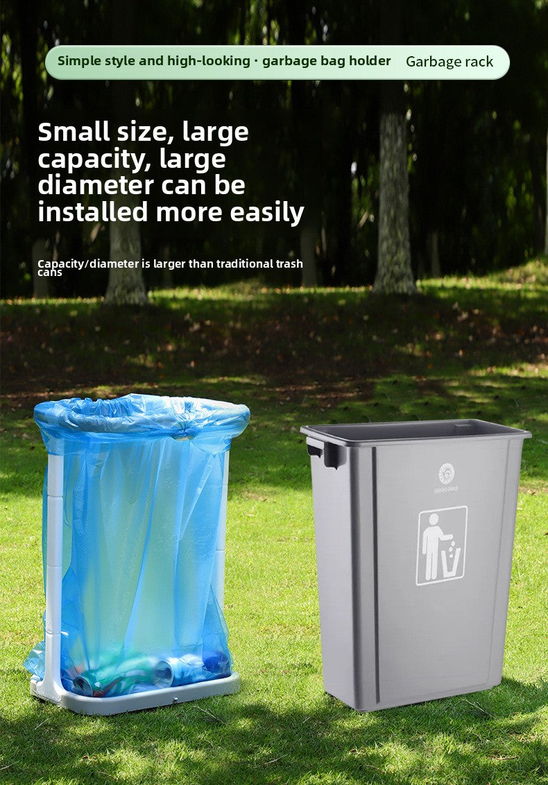 Hangable Trash Rack Outdoor Large Trash Bag Holder Portable Household Trash Storage Rack Plastic Stand