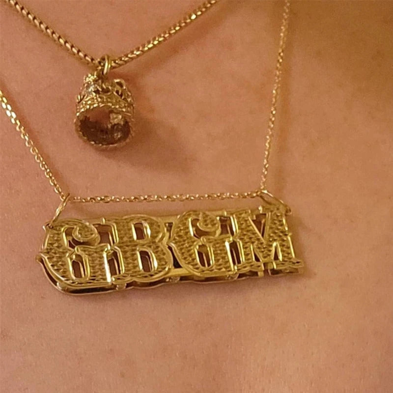 Customized 3D Double-sided Ice Plated Name Necklace Ideas for Father's Day  Hip Hop Necklace Gift for Husband's Birthday Jewelry