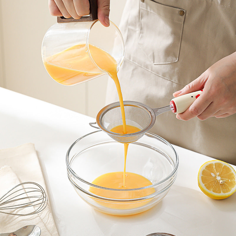 Potato puree press stainless steel baby food baking suit flour sieve egg strainer