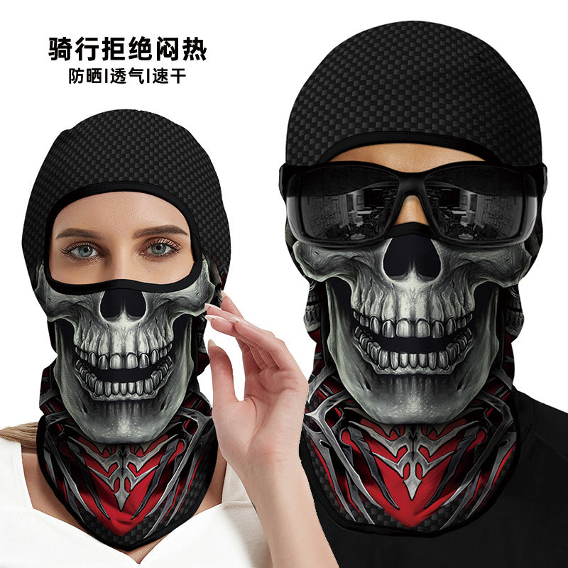 Summer Sun-Proof Headgear Men's and Women's Outdoor Motorcycle Riding Helmet Lining Headgear Fishing Funny Facekini Face Protection Face Mask