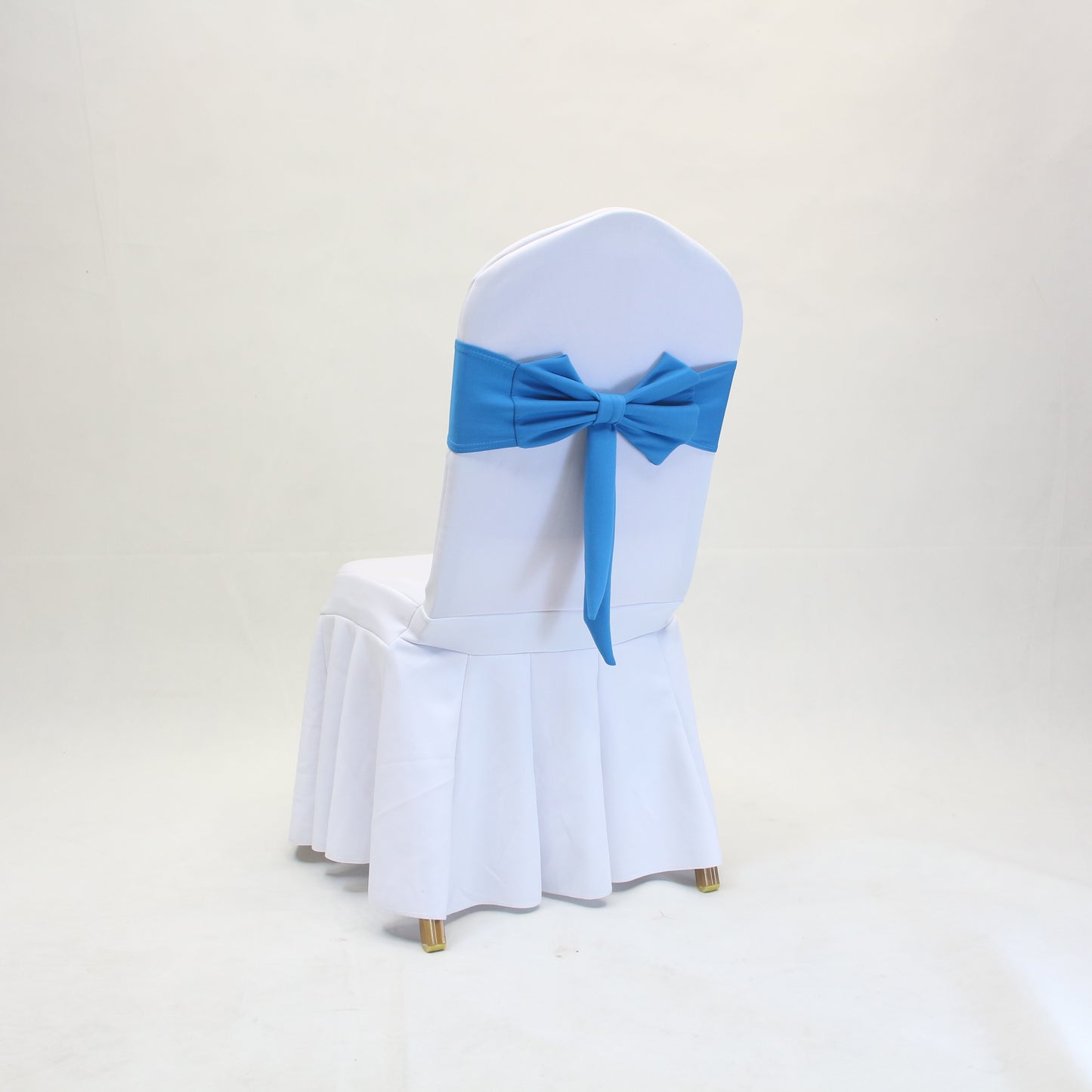 V45O Banquet Elastic Chair Cover No Tie Bowknot Chair Back Flower Decoration Wedding Hotel VIP Stool Strap