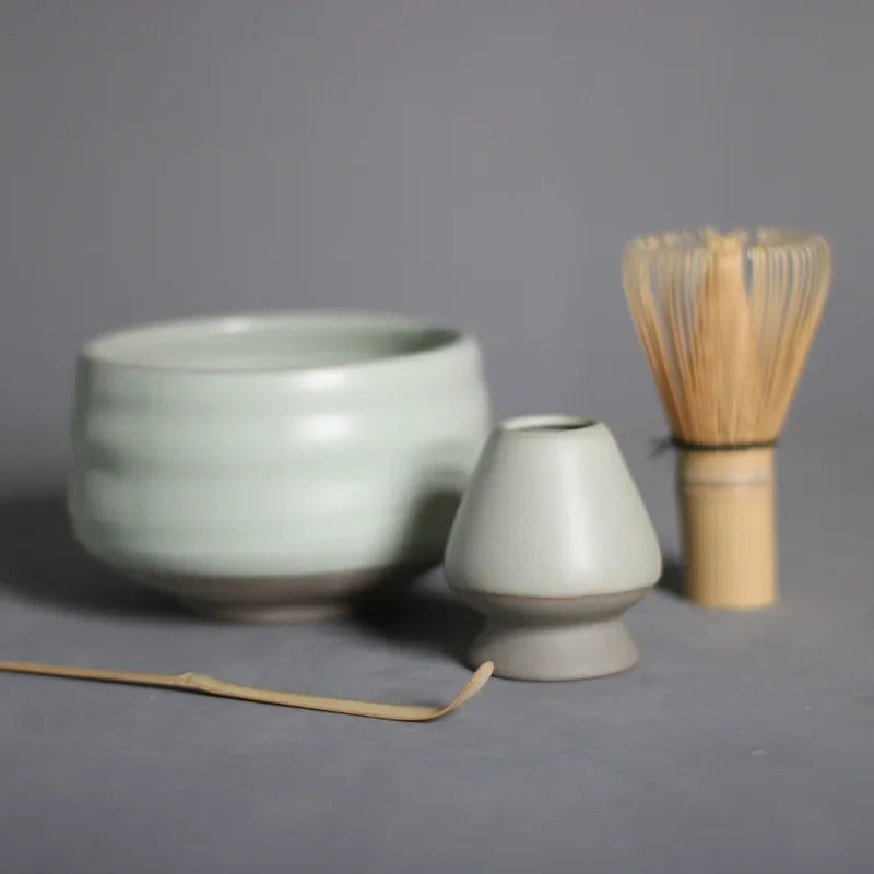 Ceramic glaze Matcha Set Safe Bamboo Whisk Teaspoon Tea Sets Indoor Beverage Shop Tea-making Tools Accessories Birthday Gifts