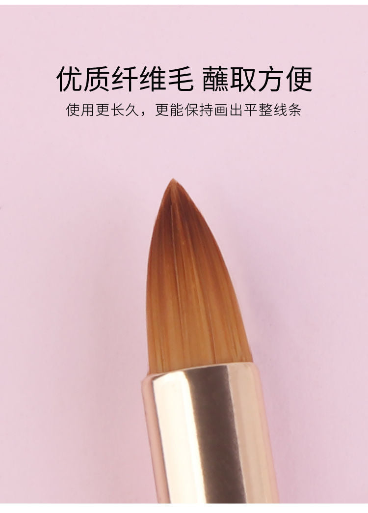 Retractable Double-Headed Lip Brush Portable Lip Brush Beginner Lip Liner Lipstick Special Makeup Tool Multi-Color