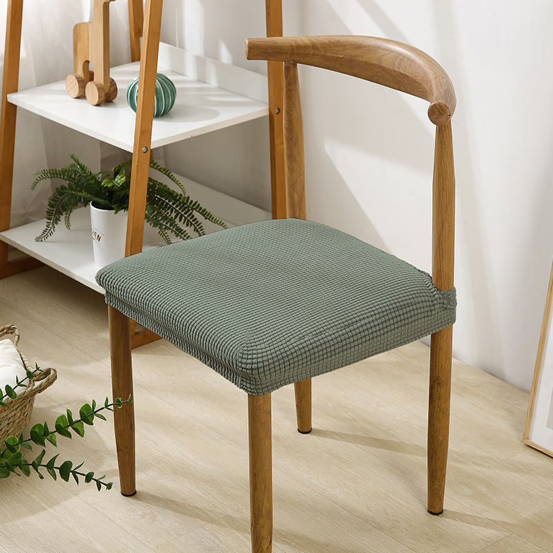 Thick Elastic Chair Cover Cushion Cover Full Coverage Dining Chair Cover Solid Color Hotel Chair Cover Stool Cover Ins Style Seat Cover for Home Use