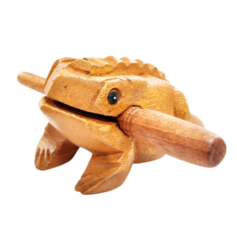 1pc Wooden Frog Guiro Rasp,Handcrafted Wooden Frog Musical Instrument,African Wooden Frog Rasp Musical Instrument for Adults