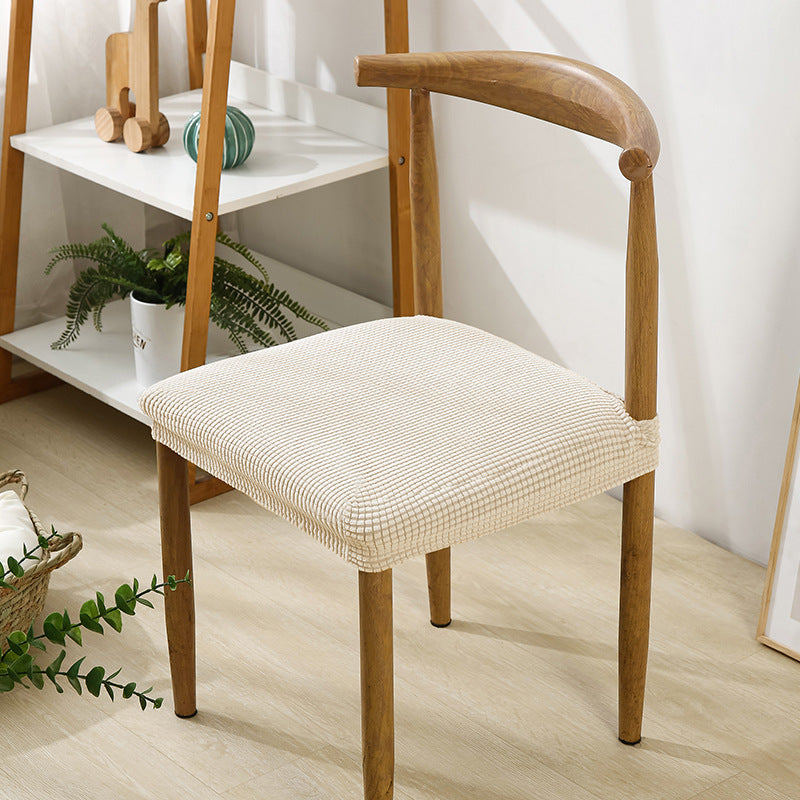 Thick Elastic Chair Cover Cushion Cover Full Coverage Dining Chair Cover Solid Color Hotel Chair Cover Stool Cover Ins Style Seat Cover for Home Use