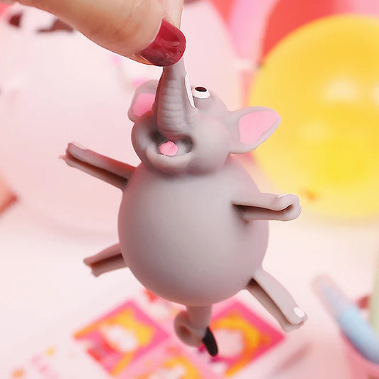 Creative soft rubber inflatable chicken hippo pop up animal blow Balloon animal Stress Relief squeeze toy prank gift