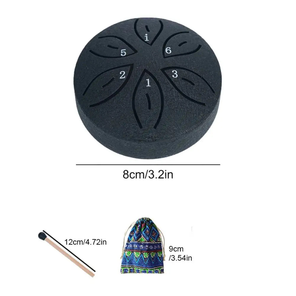 3 Inches 6 Notes Rain Drum for Outside Rain Drum Instrument Mini Handpan Drum Outdoor Rain Drum for Yoga Meditation Unique Gift