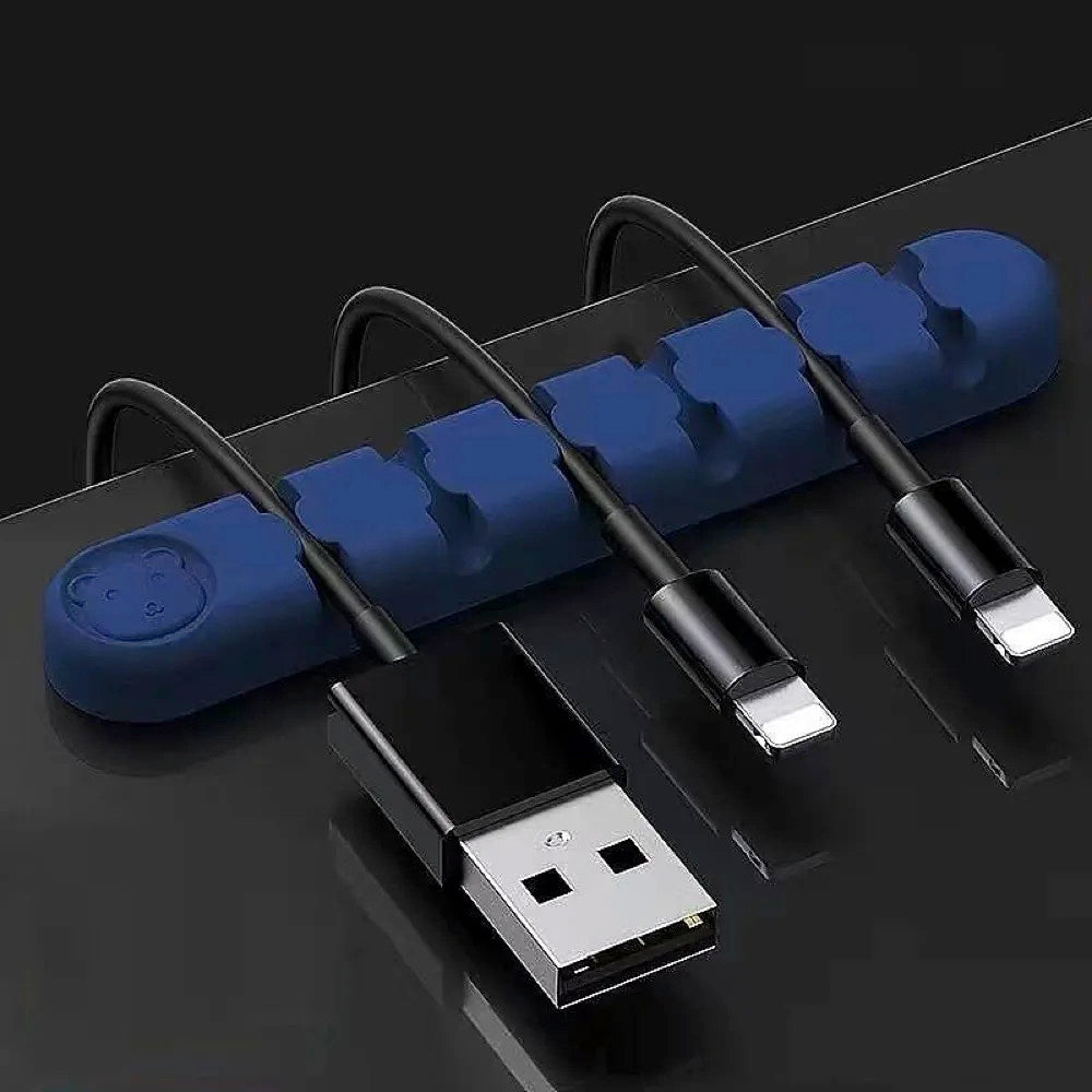 Cable Organizer Silicone USB Data Cable Desktop Management Cable Silicone Clips For Mouse Headphone Earphone Car Wire Holder
