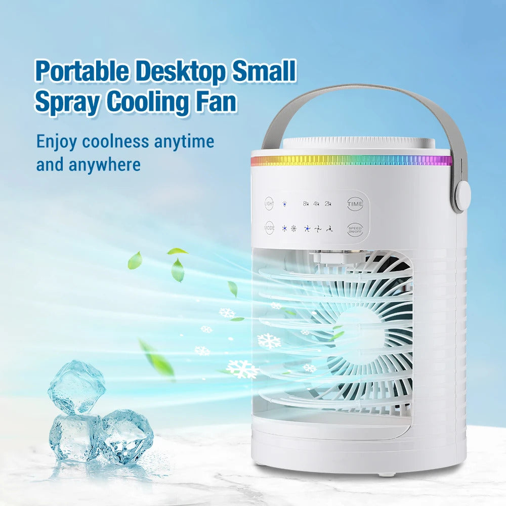 Portable Cold Air Conditioner Evaporative Air Cooler Mini Usb Table Fan Desktop Air Conditioning Fan Humidifier for Home Room