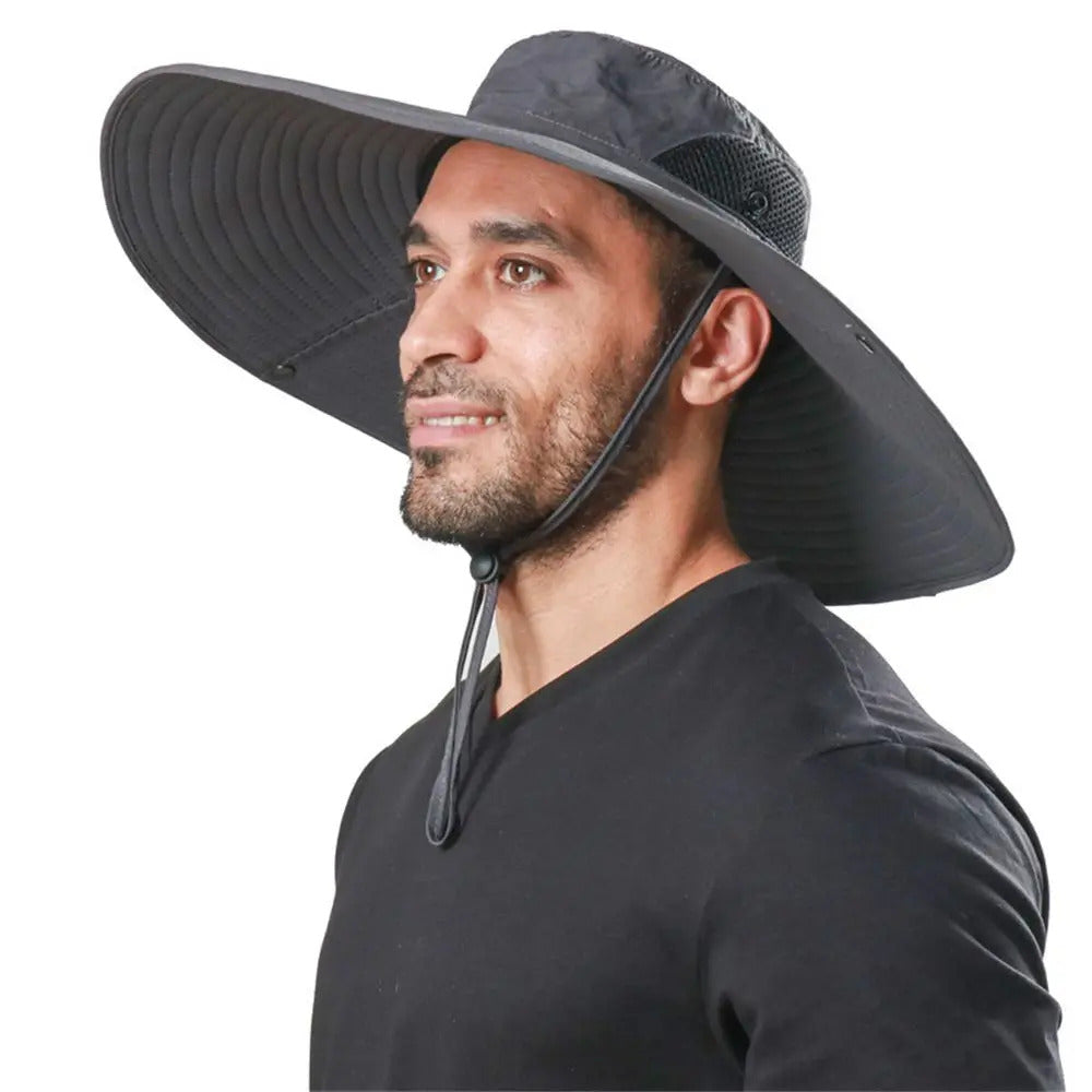 Men Women Wide Visor Brim Hat Boonie Bucket Cap Summer Fishing UV Sun Protection Breathable Caps