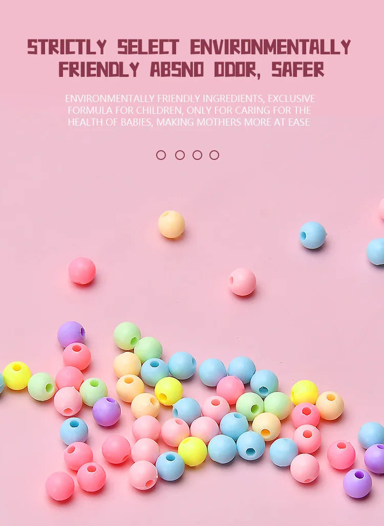 Kids DIY Jewelry Beaded Handbag Beads Toys Handmade Set Children's Playing House Puzzle Education Toy Girls Gifts Color Random