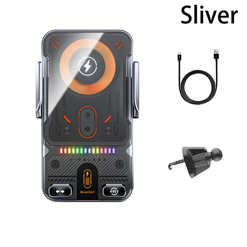 Wireless Car Phone Holder 15W Wireless Fast Charging Infrared Induction Phone Stand Universal Transparent for iPhone Xiaomi