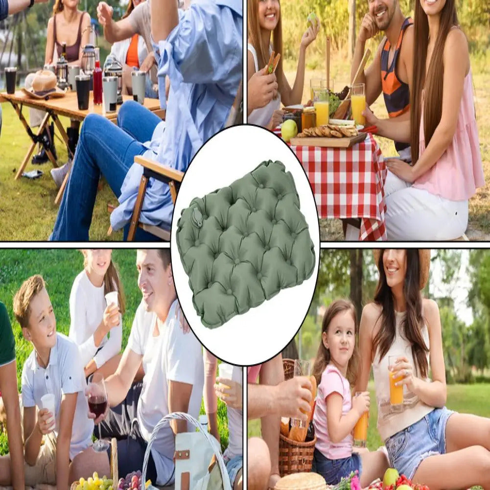 Air Cushion Premium Seat Cushion Waterproof Wear-resistant Comfort for Airplane Car Seats Quick Inflate/deflate Ultimate Air