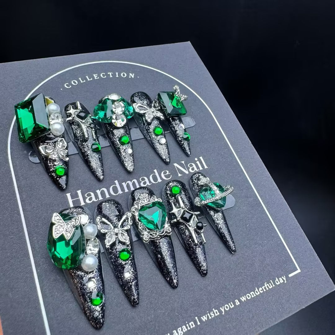 Wearable Nails Purely Handmade Nail Tips for Women Experts Cross-Border European American Japanese Korean Factory Wholesale New Cute High-End Feel