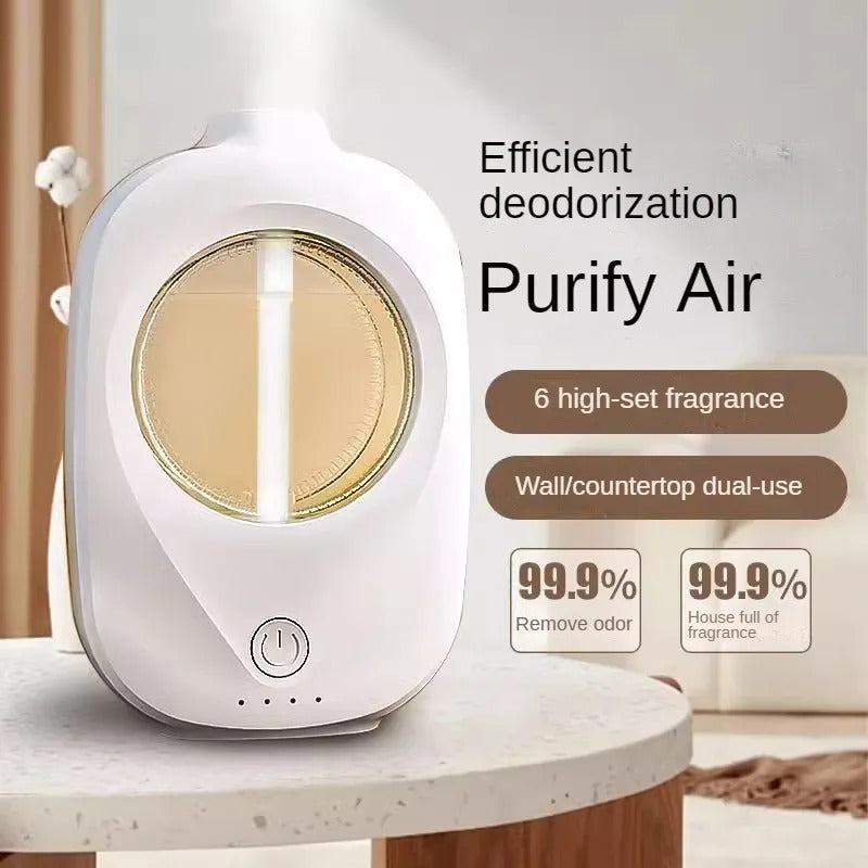 6 Modes Aroma Diffuser Wall Mounted Air Freshener Dispenser Fragrance Essential Oil Air Humidifier Aromatherapy USB Rechargeable