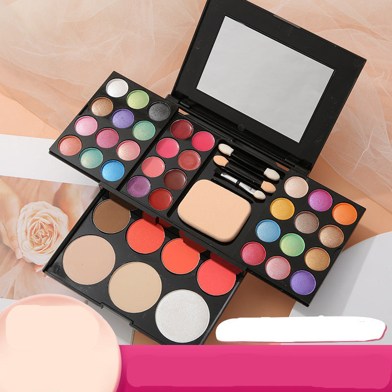 Ashariya 39-Color Eyeshadow Palette Lip Mud Contour Eyeshadow Blush Student Daily Makeup Supplies Cosmetics Eyeshadow