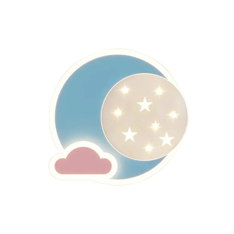 SANDYHA Cute Cartoon Kids Wall Lamp Warm LED Night Light for Childrens Room Bedroom Nursery Decor Creative Acrylic Lighting