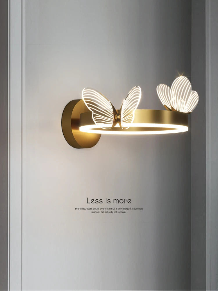 Butterfly LED Wall Lamp Indoor Lighting For Home Living Room Decoration Bedroom LED Night Lights Bedside Lamps