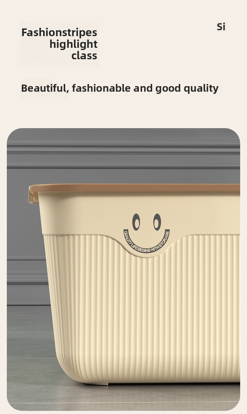 Desktop Storage Box Snacks Sundries Fruit Storage Basket Hand Carry with Cover Plastic Household Clothing Sorting Box for Collection