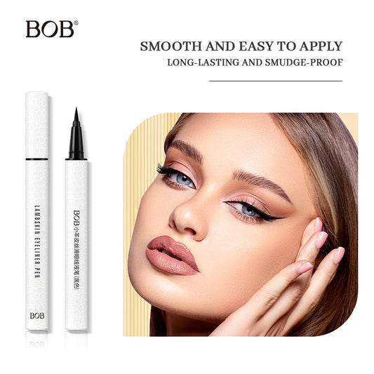 Cross-Border Exclusive BOB Lambskin Silky Eyeliner Pen Waterproof Smudge-Proof Long-Lasting Ultra-Fine Quick-Dry Eyeliner Makeup