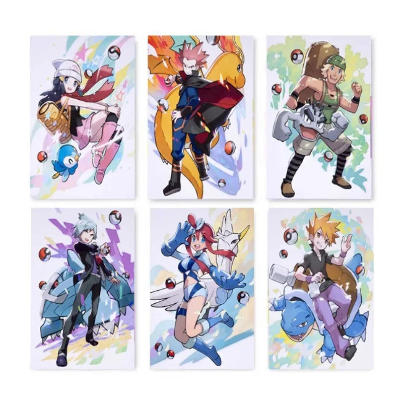 American Version of PokeMon Center Trainers Series Little Youmali, Salina, Chibana Posters, Home Canvas Hanging Paintings