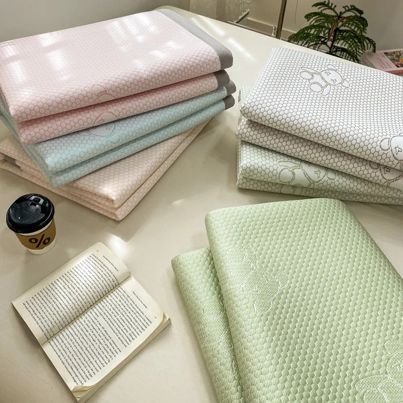 New Ice Bean Summer Mat for Bed  Air-Permeable Sleeping Naked Cooling Mat Adult Child Coolness Soft Bed Mat Cool Down Bed Pad