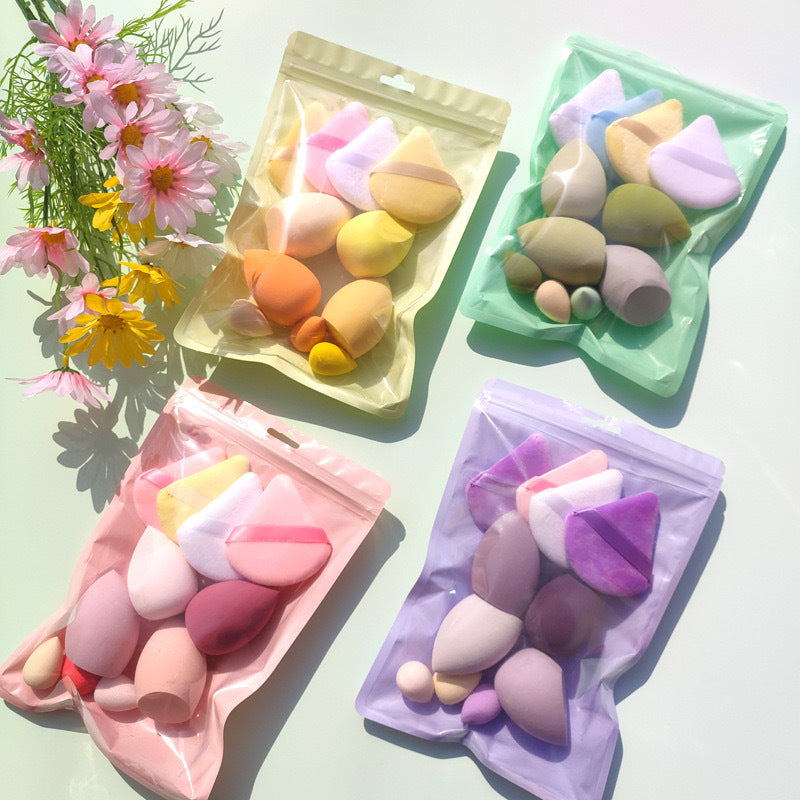 Cross-border Hot-Selling Beauty Sponge Egg Box Internet Celebrity Gradient Sponge Cushion Puff Makeup Tool Genuine Dry and Wet Dual Use