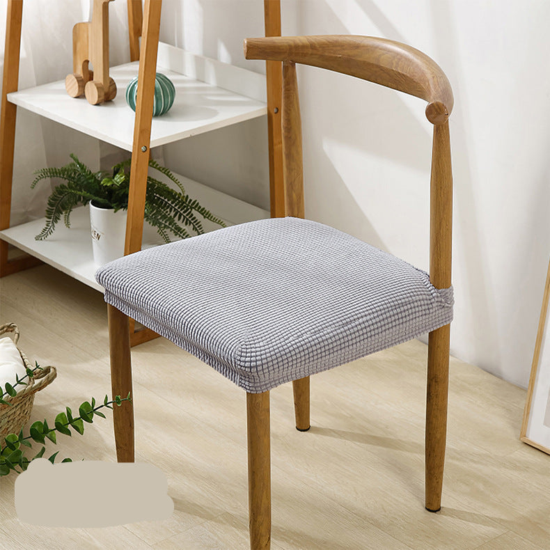 Thick Elastic Chair Cover Cushion Cover Full Coverage Dining Chair Cover Solid Color Hotel Chair Cover Stool Cover Ins Style Seat Cover for Home Use
