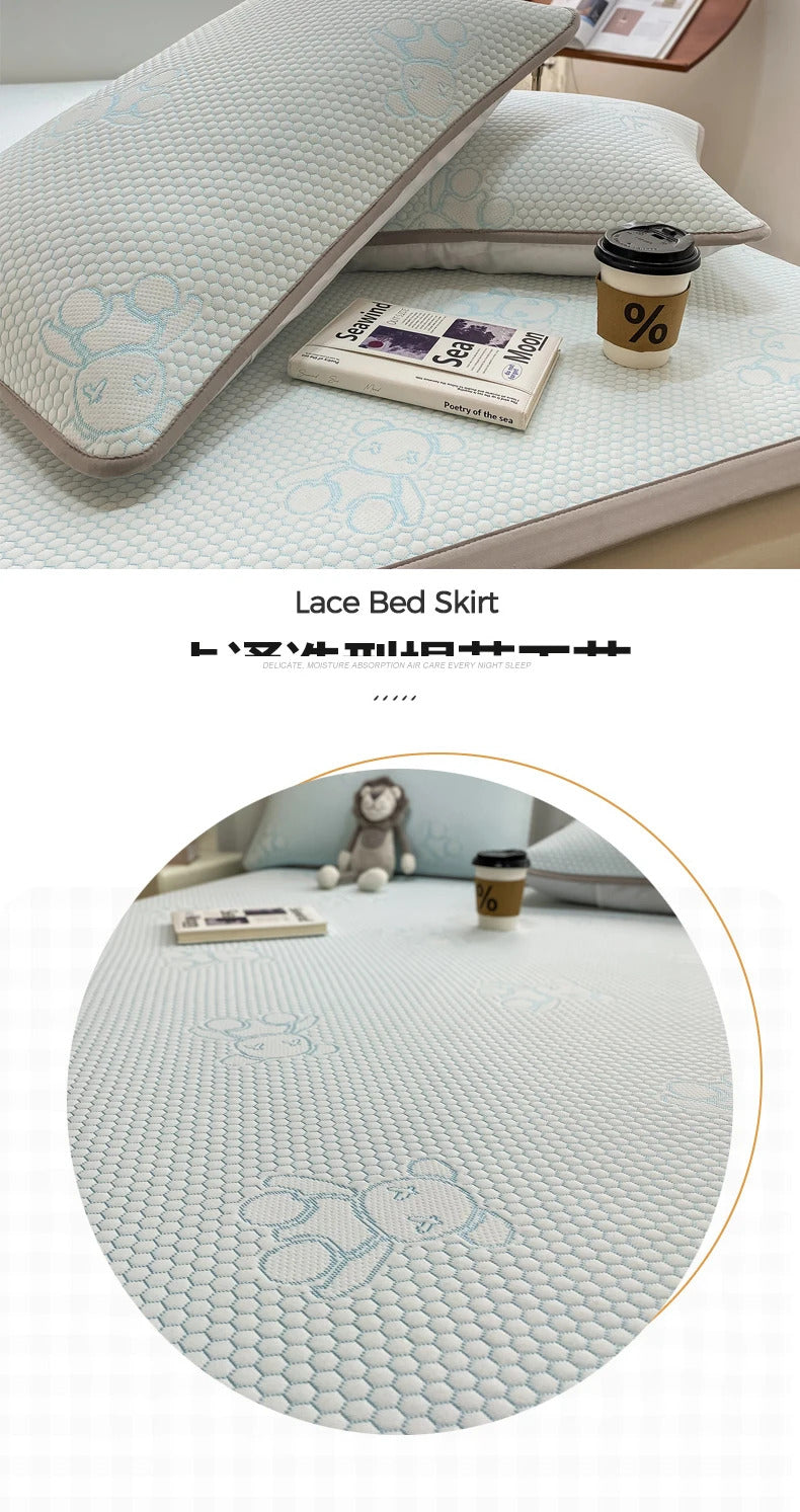 New Ice Bean Summer Mat for Bed  Air-Permeable Sleeping Naked Cooling Mat Adult Child Coolness Soft Bed Mat Cool Down Bed Pad