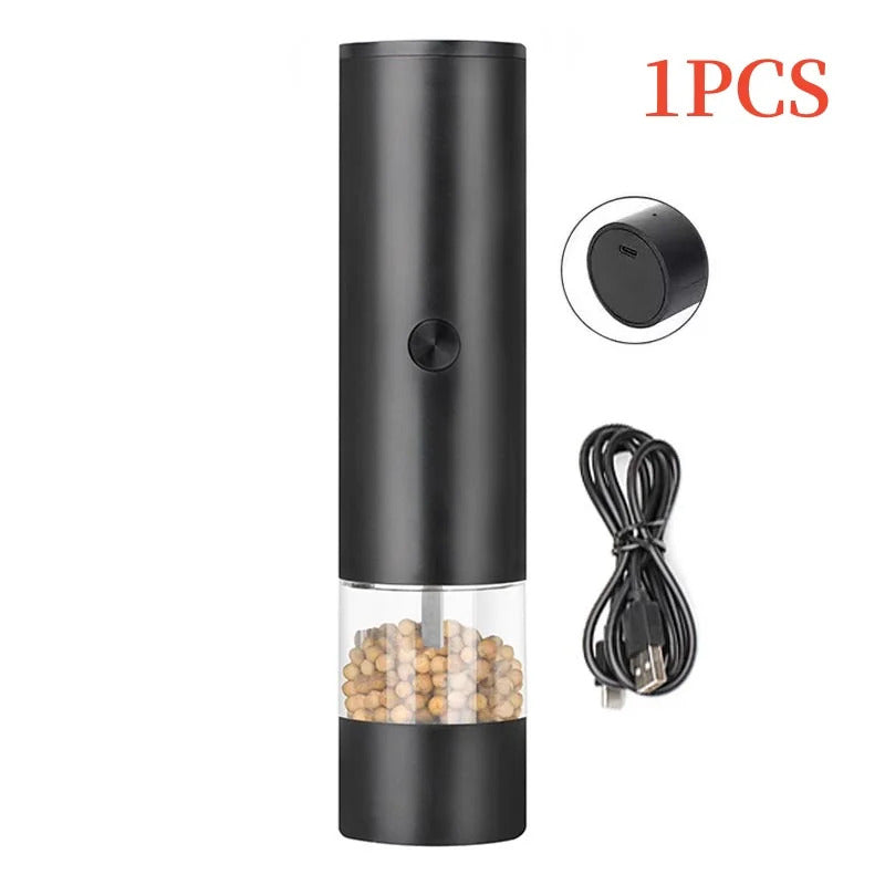 Rechargeable Electric Salt And Pepper Grinder Set-Peppercorn & Sea Salt Spice Shaker Mill Set With Adjustable Coarseness Durable