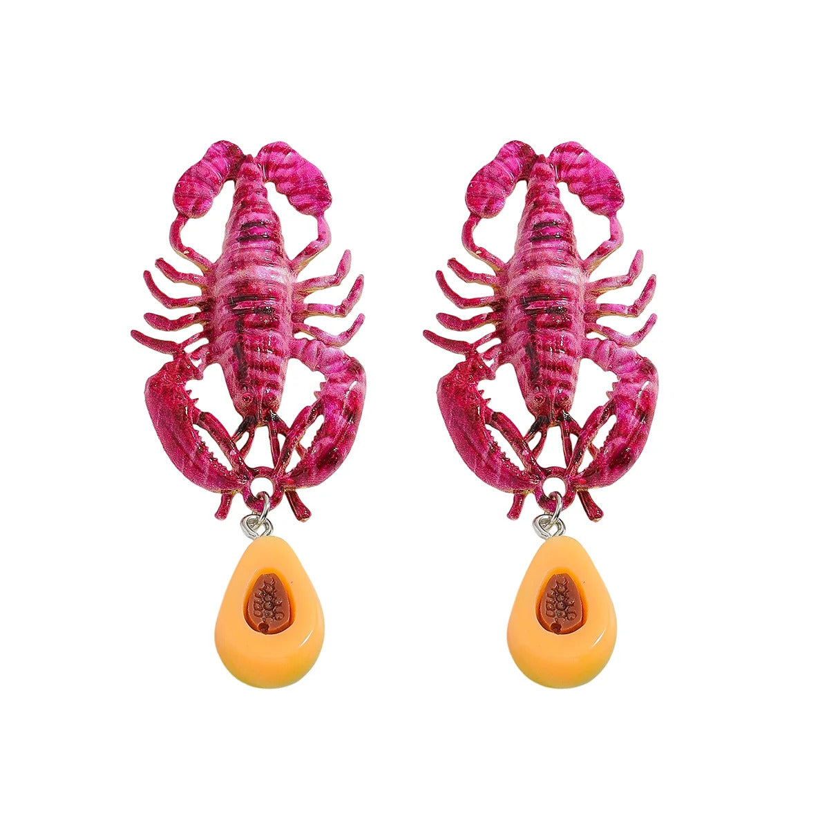 2025 New Design Fashion Enamel Crab Drop Earrings For Women Summer Vacation Beach Sea Animal Jewelry Cute And Fun Accessories