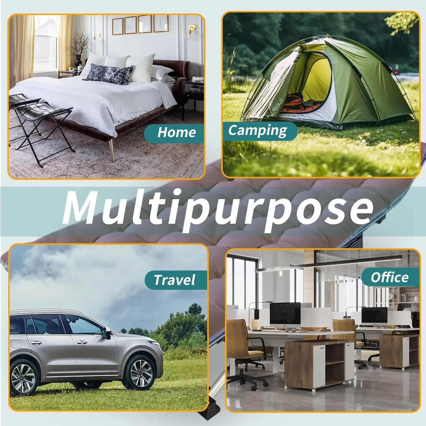 Comfortable Mattress for Adults Extra Wide Cots for Sleeping Folding Cot Camping Bed Heavy Duty with Carry Bag for Home Office