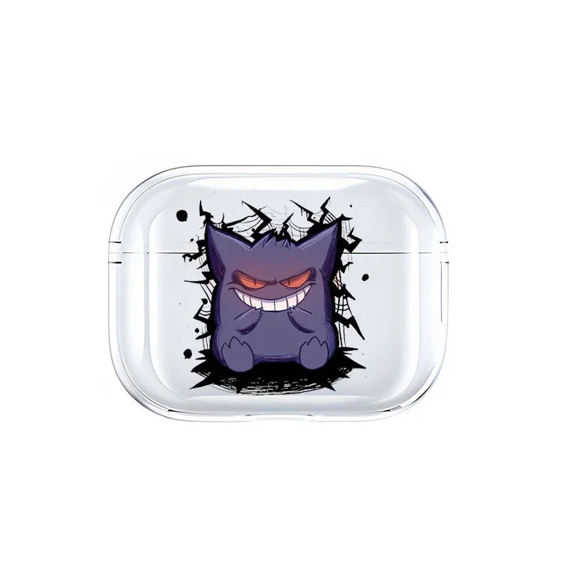 Anime Pokemon Gengar Pikachu Snorlax Charizard Earphone Shell Be Applicable AirPods Pro 1 2 3 4 Transparent Protective Case